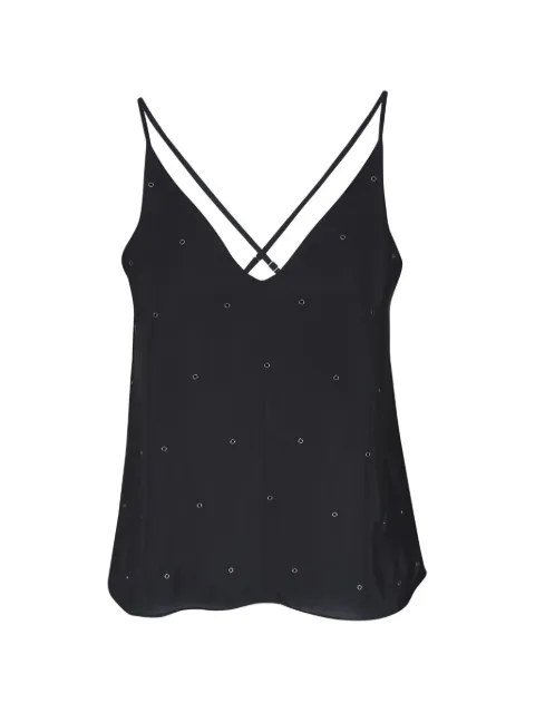 AG Jeans Jada eyelet-embellished top Black MCP71704RCKS