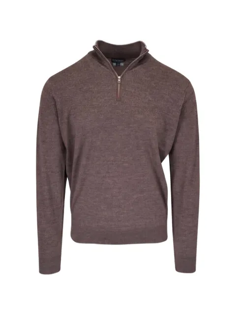 Peter Millar quarter-zip sweater Brown MF26XS03ASH