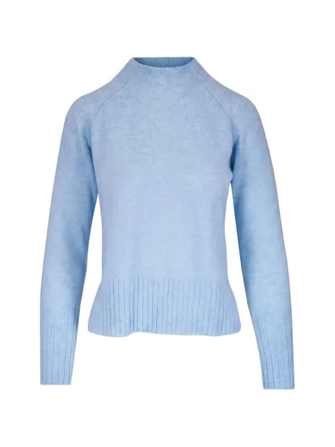 Kinross Cashmere ribbed-trim raglan-sleeve sweater Blue LFSC5282