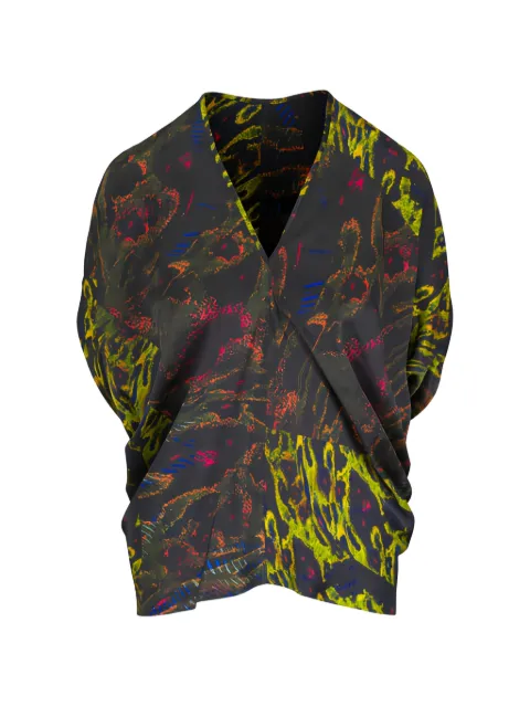 Zero + Maria Cornejo abstract-print blouse Black C26CHP601