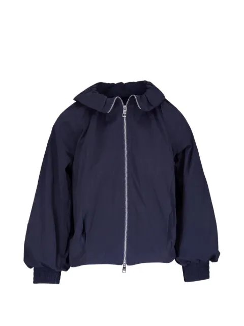 Veronica Beard Circe gathered-neckline balloon-sleeve bubble jacket Blue 2603NV6670477