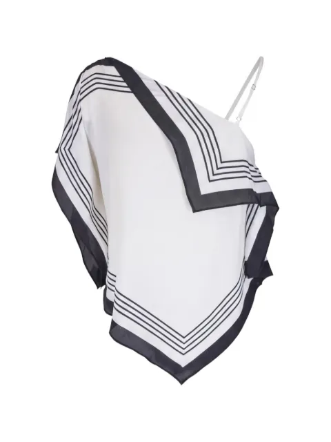 AG Jeans Verya striped-border top White MCP71715SPTZ
