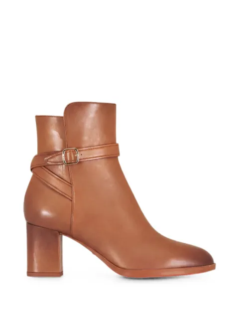Santoni buckle-strap leather ankle boots Brown ANDY65BTEDYLM40