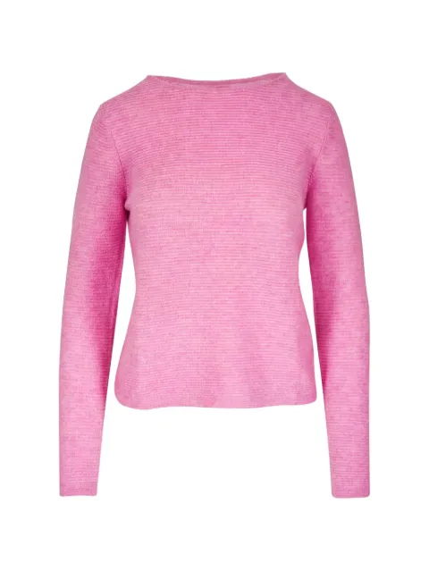 Kinross Cashmere ribbed-knit long-sleeve sweater Pink LFSC6130