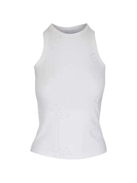 AG Jeans sequin-embellished ribbed tank top White SPR71702SLVF