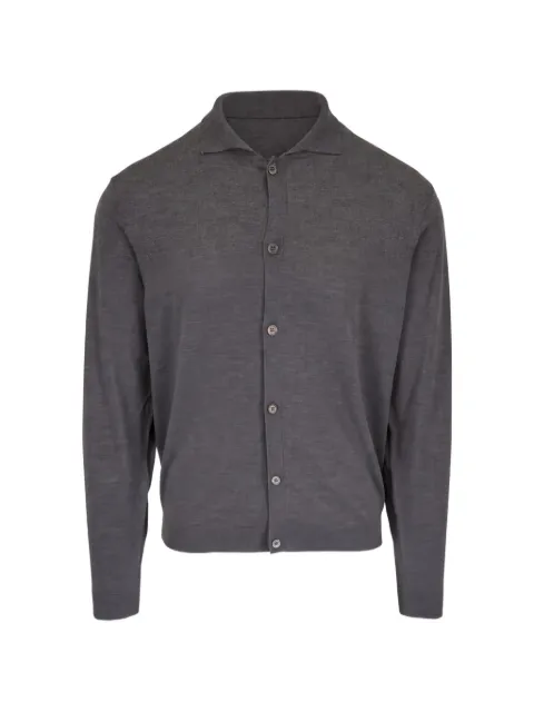 Peter Millar button-up collared cardigan Grey MF26XS56