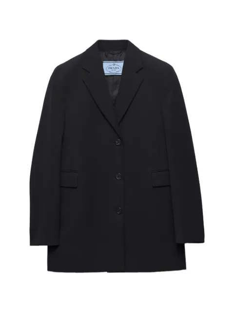 Prada single-breasted gabardine jacket Black P515QSOOO6114