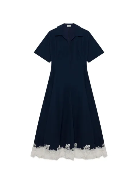 SIMKHAI Nerris lace-trim midi dress Blue 4261176CC
