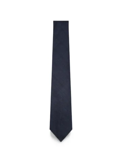 Canali check-pattern pointed-tip tie Blue 18HJ046333