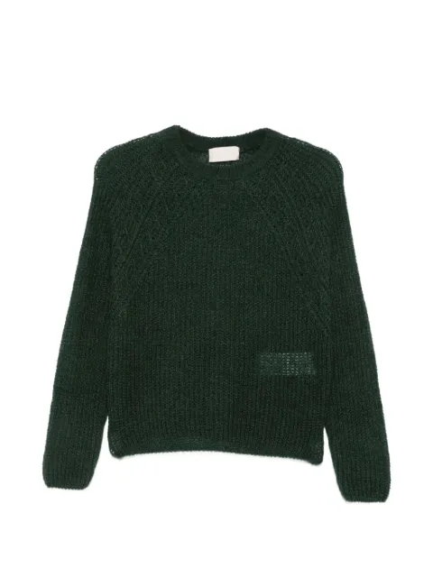 I BLUES raglan-sleeve chunky-knit sweater Green IBLATTILA