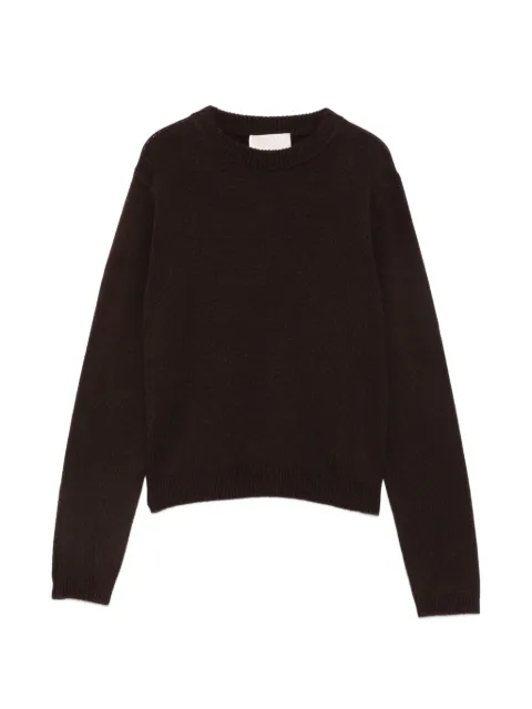 I BLUES ribbed-trim crew-neck sweater Brown IBLAFONA