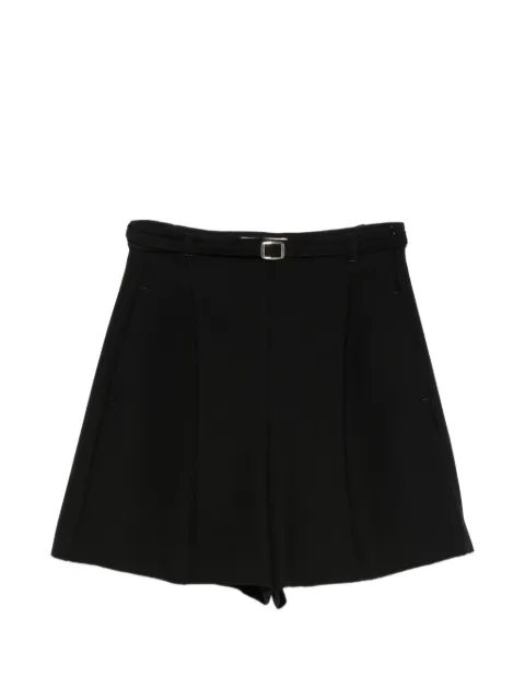 I BLUES belted pleated shorts Black IBLBAMBINA