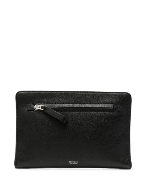TOM FORD grained leather clutch bag Black H0787LGO324Y