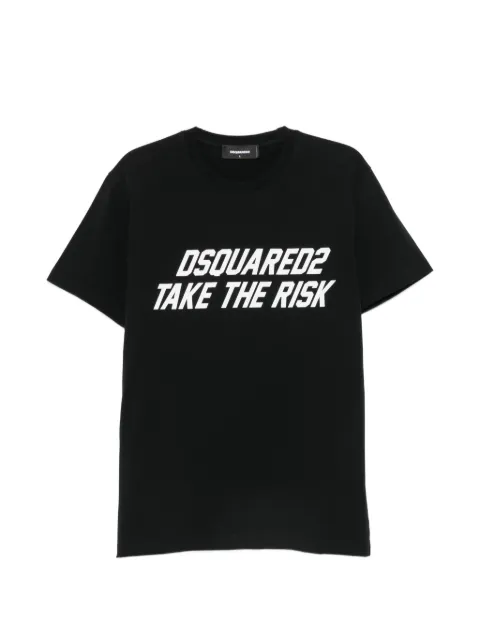 DSQUARED2 slogan-print T-shirt Black S71GD1697D20106