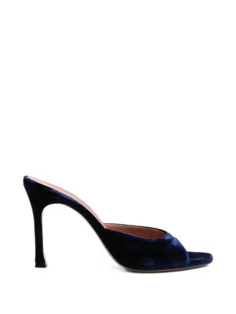 Amina Muaddi Alexa velvet sandals Blue ALEXASLIPPER95