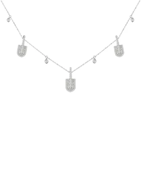 U LOS ANGELES U Trio diamond necklace Silver 186497