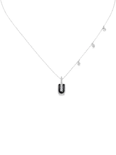 U LOS ANGELES U Solo diamond and onyx necklace Pink 177413