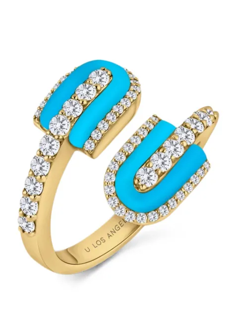 U LOS ANGELES U Duo turquoise and diamond ring Gold 171589