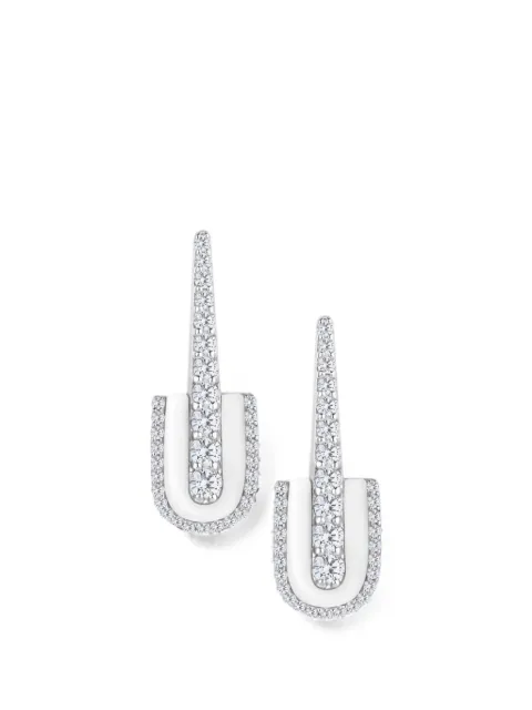 U LOS ANGELES quartz and diamond earrings Silver 177354