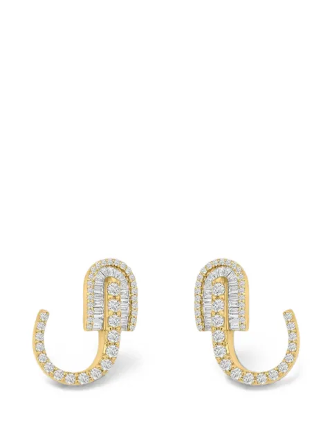 U LOS ANGELES diamond hoop earrings Gold 186409