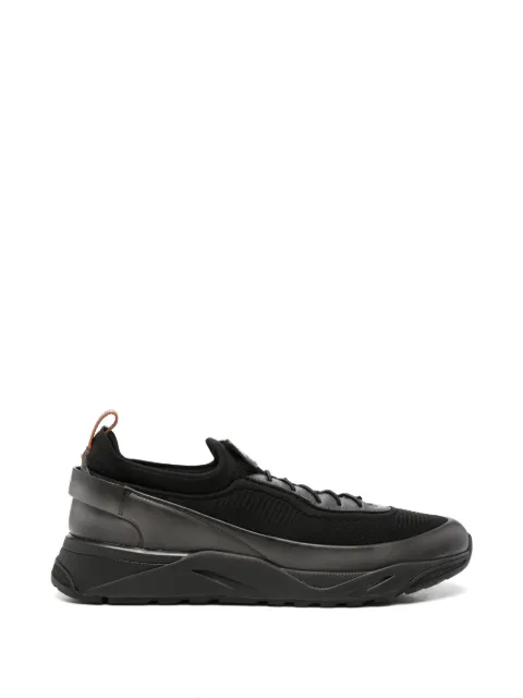 Santoni panelled low-top sneakers Black MBIO22262NERTNUC