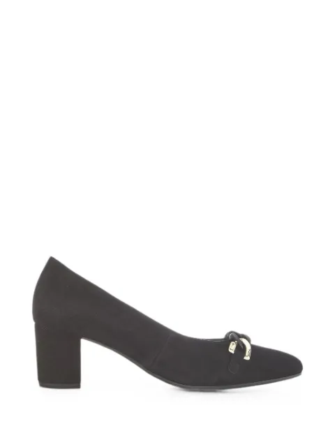 GABOR knot-detail block-heel pumps Black 2145317