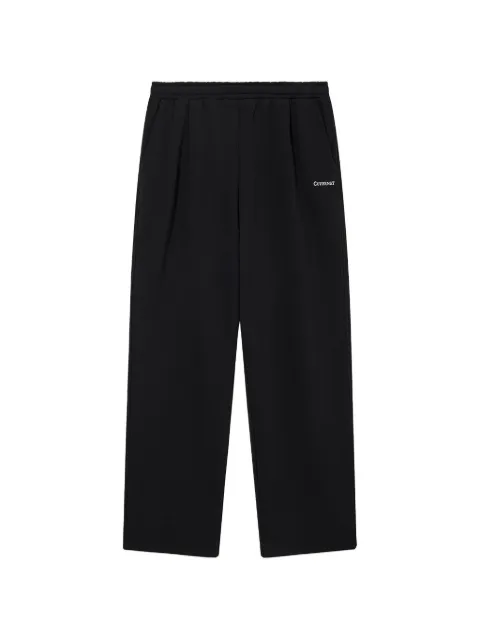 COVERNAT Authentic logo-embroidered wide-leg track pants Black CO2501PT02