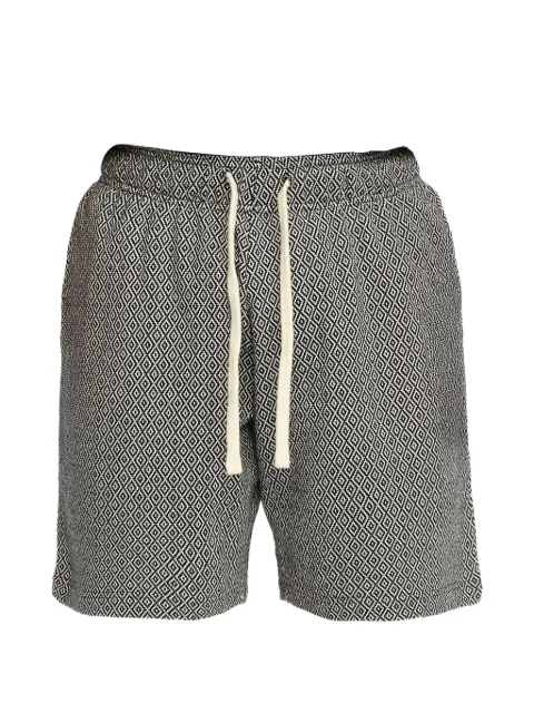 Revolution Now diamond-print drawstring shorts Black 4072JAQUARDSHORTS