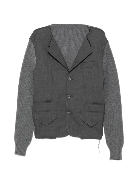 SONIA CARRASCO panelled raw-edge blazer Grey KNFW26070606