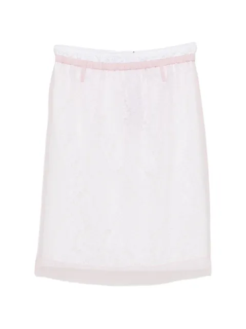 Nº21 floral-lace belt-loops midi skirt Pink 26IN2S0C0715586