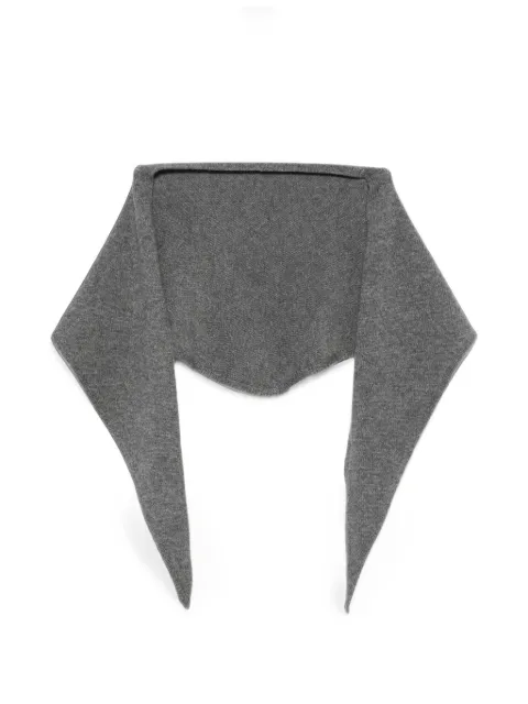 BeYou fine-knit triangular scarf Grey CD7050074