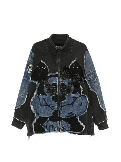 MINIME oversized sequin-embellished patchwork jacket Black 26WCHO261
