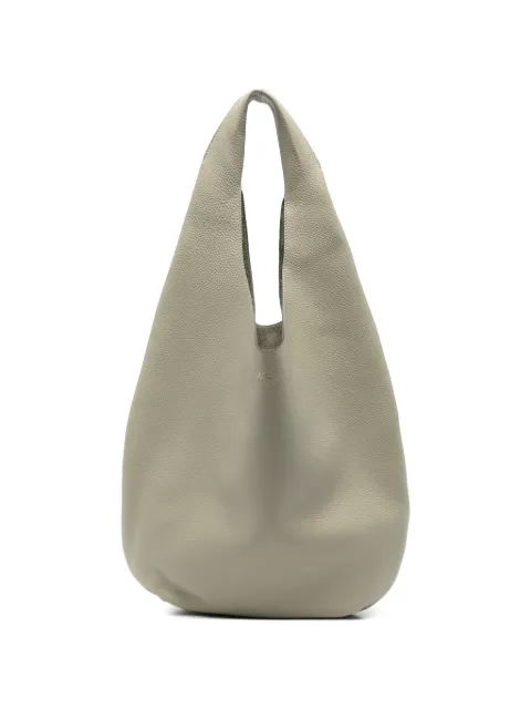 A.P.C. Virginie pebbled-leather shoulder bag Green PXCBCF67008