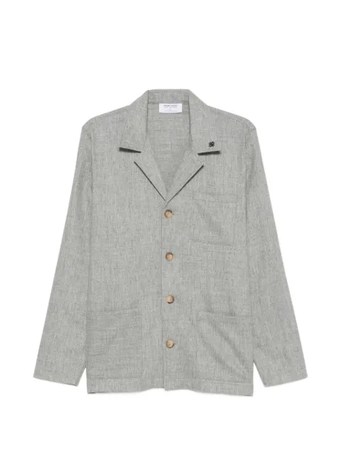 Gran Sasso button-up notched-lapels shirt Grey 7819951330070