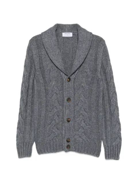 Gran Sasso cable-knit shawl-collar cardigan Grey 1018919107070