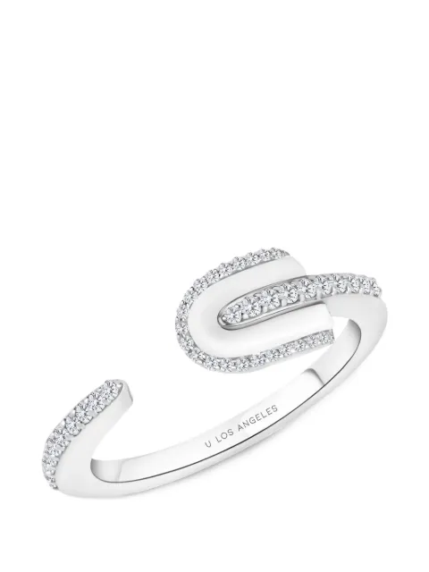 U LOS ANGELES U Solo quartz and diamond ring Silver 171431