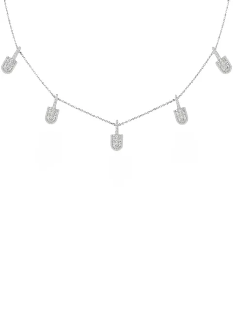U LOS ANGELES diamond U necklace Silver 186515