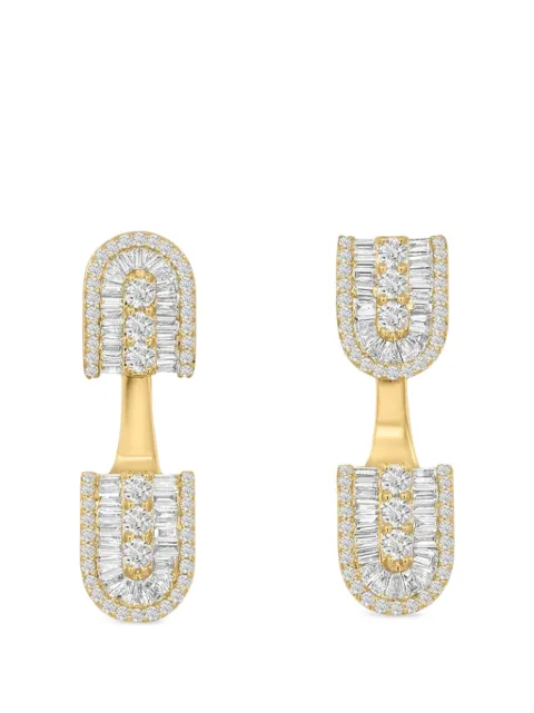 U LOS ANGELES diamond earrings Gold 186462