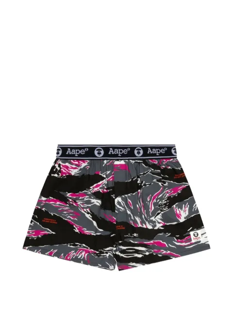 AAPE BY *A BATHING APE® Moonface camouflage-print boxers Black AAPUWM5242XXO