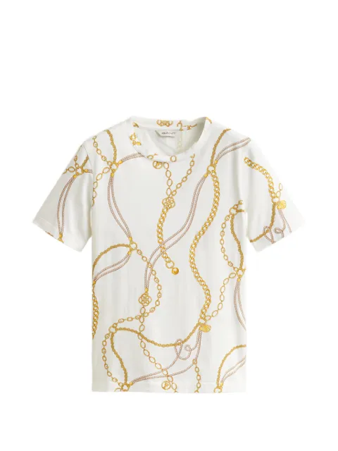 Gant chain-print T-shirt White 4201444