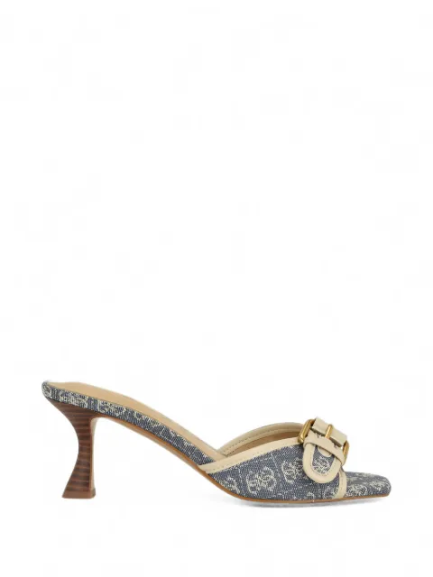 GUESS USA Dista mid-heel open-toe buckle sandals Blue GWDISTA2