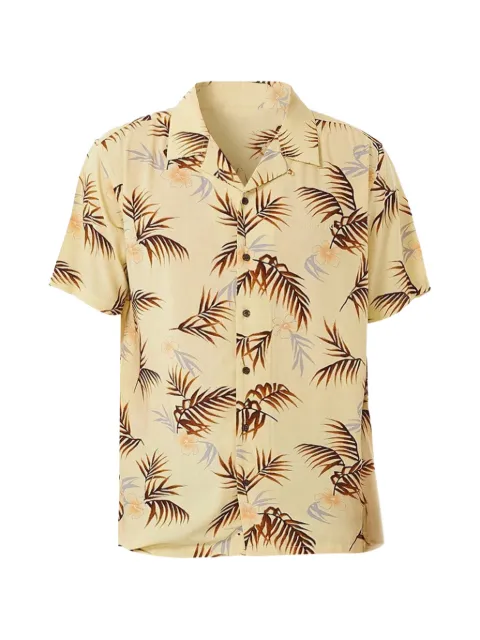 Rip Curl Surf Revival leaf-print shirt Yellow 031MSH