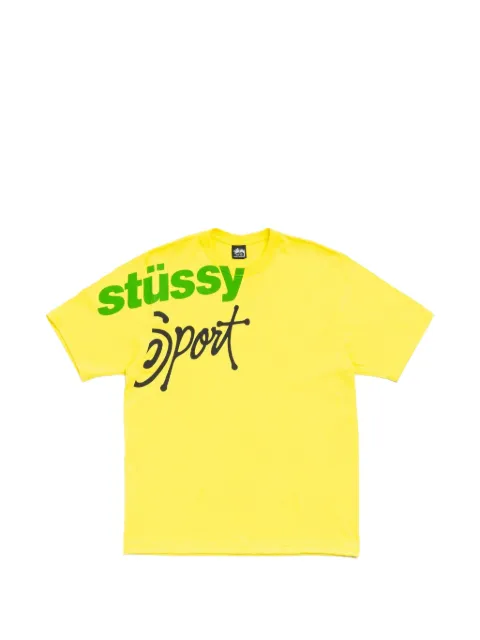 Stüssy logo-print short-sleeve T-shirt Yellow 19051880408
