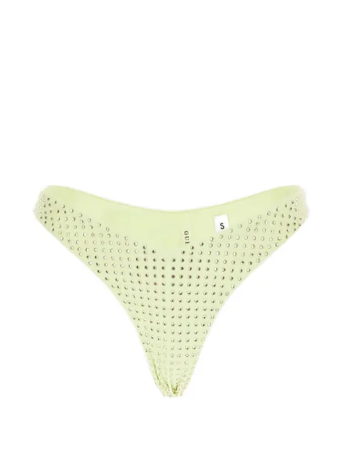GUESS USA crystal-embellished brazilian bikini bottom Green E4GO07KC5Z0