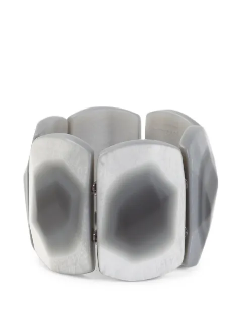 Giorgio Armani geometric-panel bracelets Grey GW004324AF29837