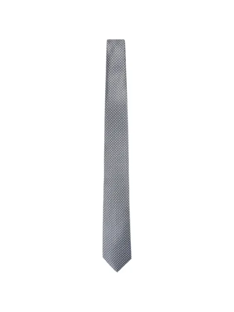 Brioni geometric-print silk tie Blue O61A00OE463