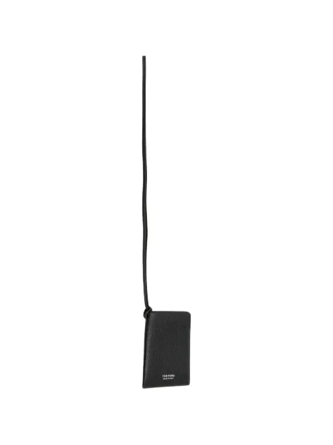 TOM FORD neck-strap leather cardholder Black Y0435LGO324S