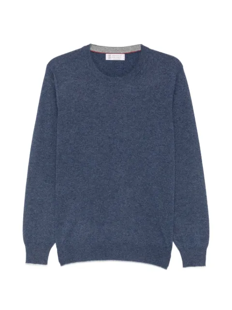 Brunello Cucinelli crew-neck long-sleeve sweater Blue M2200100CZI28