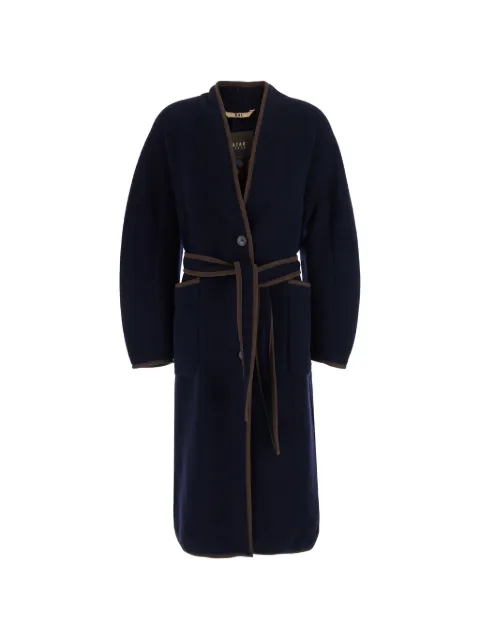 Bazar Deluxe embroidered belted coat Blue S1231