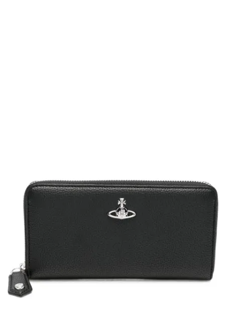 Vivienne Westwood Orb-plaque zip-fastening wallet Black 6106005BWS000D